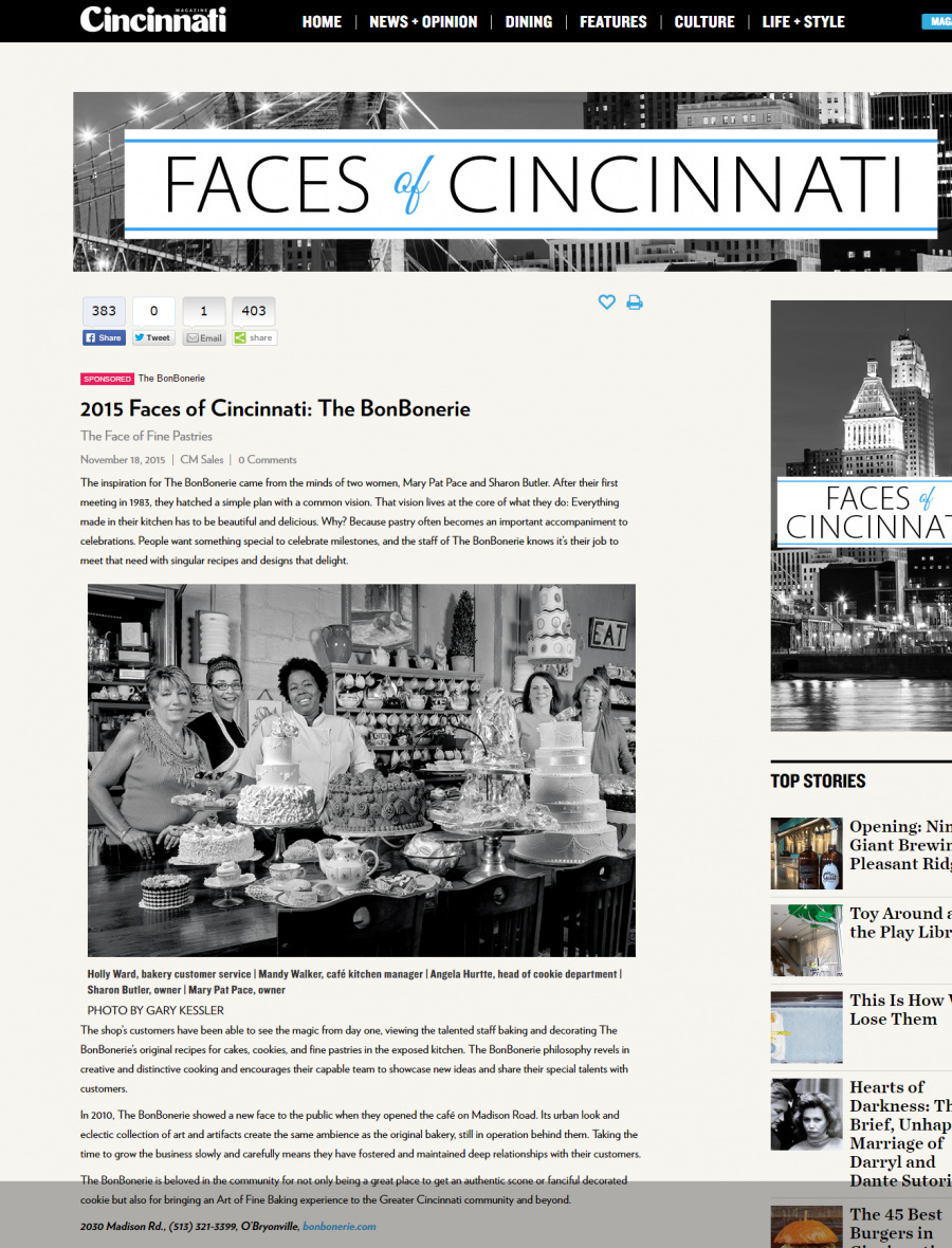 2015 Faces of Cincinnati  The BonBonerie   Cincinnati Magazine